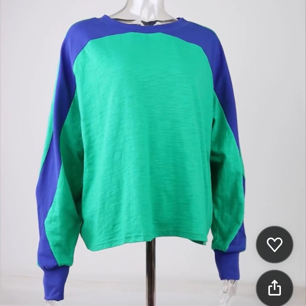 Keshely Oversized Long Sleeve T-Shirt, Size Small For Women